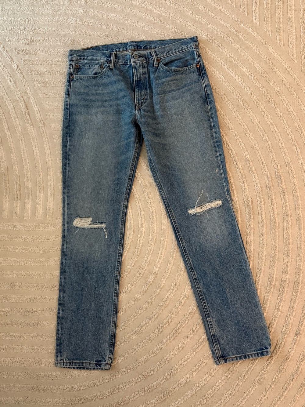 Levi's 511 36x32 Straight Fit Distressed Blue Jeans men’s